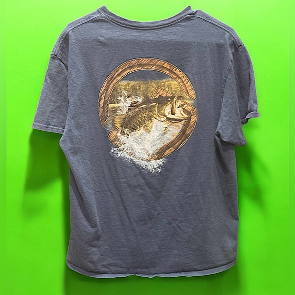 Magellan Outdoors navy blue Fishing Tee LARGE - Picture 1 of 5
